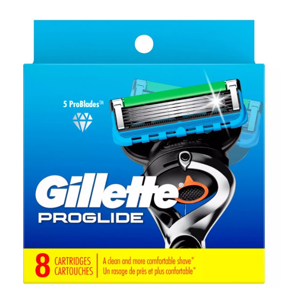 Gillette Proglide Razor Refills, 8 Cartridges